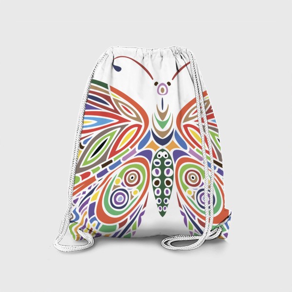 Рюкзак «бабочка цветной принт орнамент»