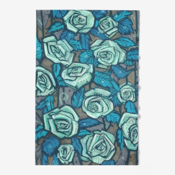 Полотенце «Голубые Розы Пастель»