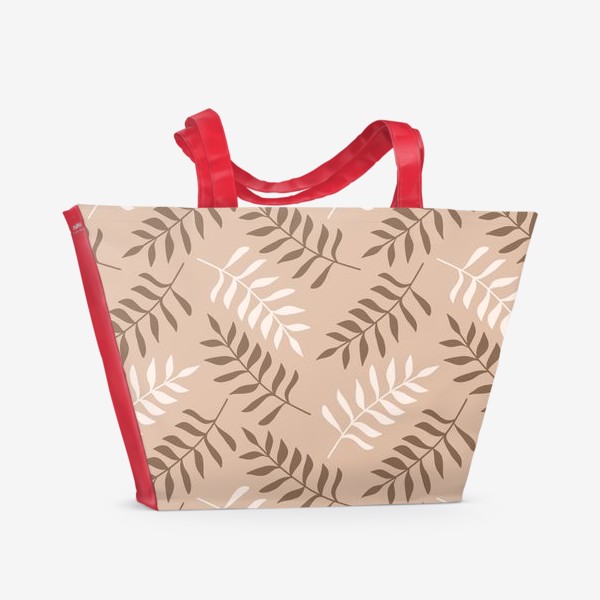 Пляжная сумка «Листья пальмы. Паттерн»