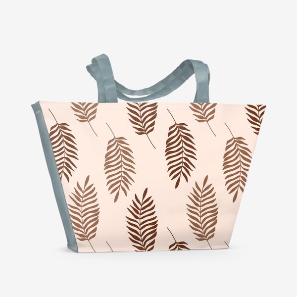 Пляжная сумка «Пальмовые ветки. Паттерн»