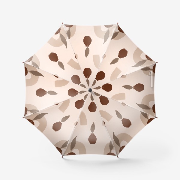 Зонт «Тропический паттерн. Листья в вазах»
