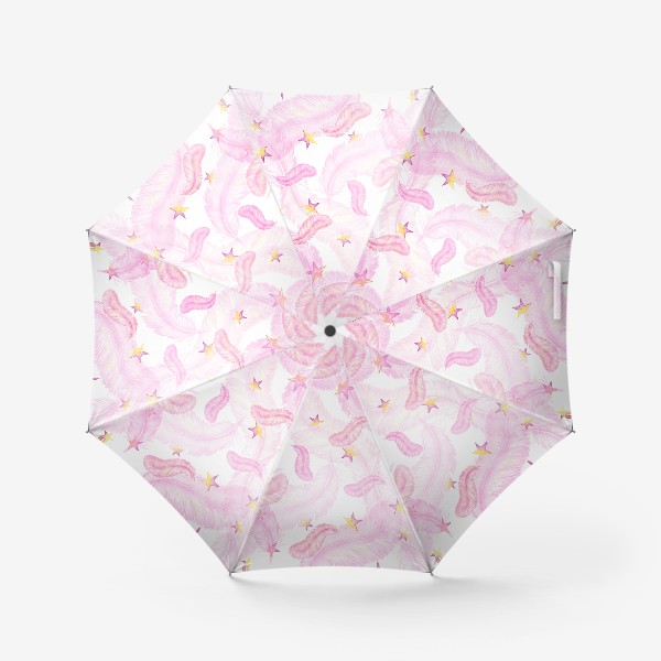 Зонт «Перья розовые»