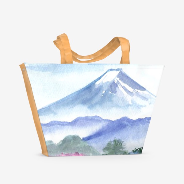 Пляжная сумка «Фудзияма в цвету»