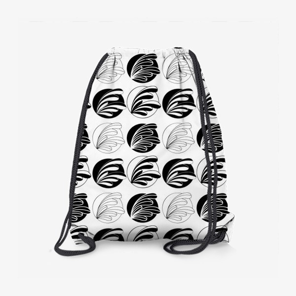 Рюкзак «Черно-белые листья »