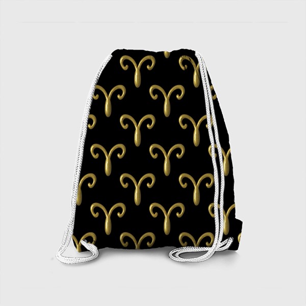 Рюкзак «Золотой Овен. Паттерн с геометрической сеткой»