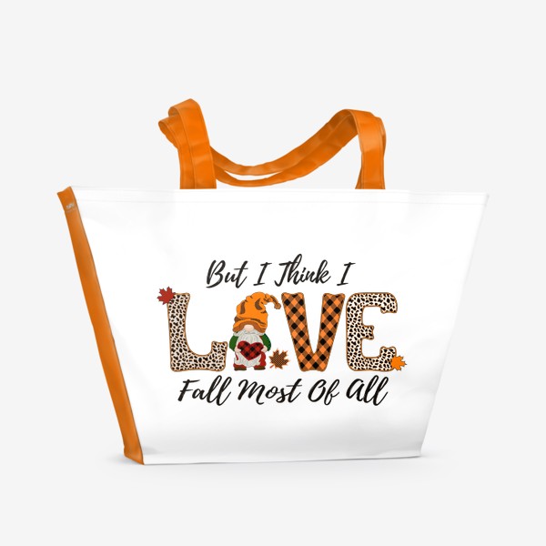 Пляжная сумка «Осень Любовь»