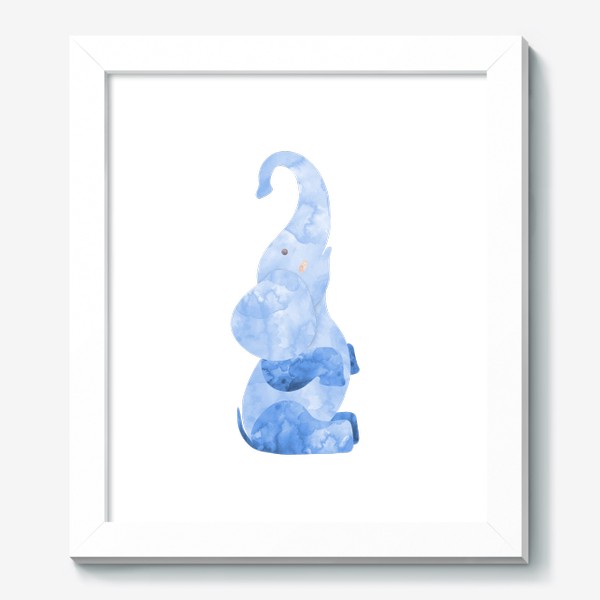Картина «Голубой акварельный слон»