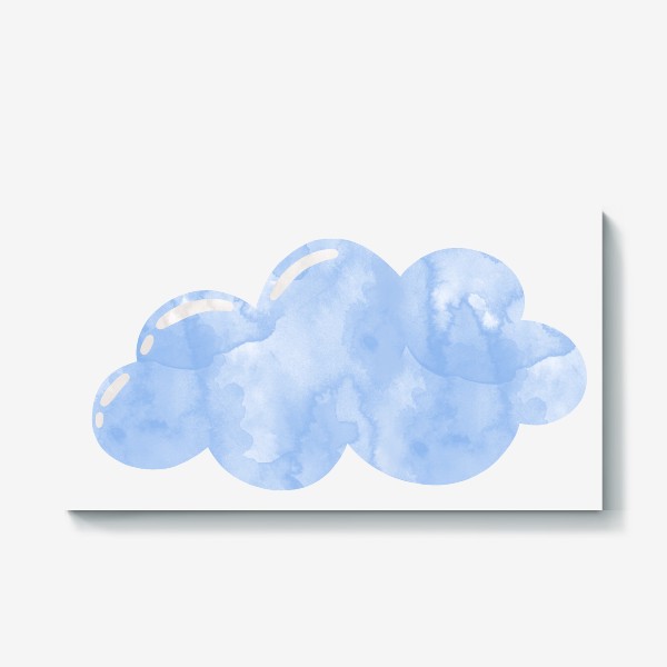 Холст «Голубое акварельное облако»