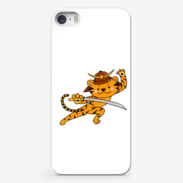 Чехол iPhone «Тигр самурай с мечом»