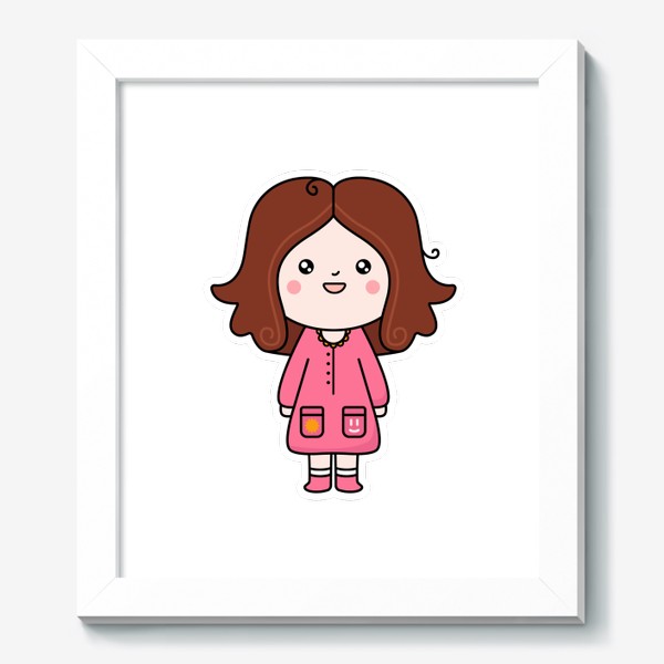 Картина «Каваи. Девочка в розовом платье»