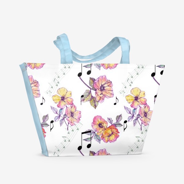 Пляжная сумка «Цветочная мелодия»