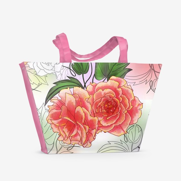 Пляжная сумка «Танец роз»