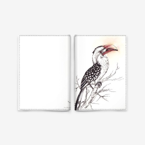 Обложка для паспорта &laquo;Красноклювый токо. Птицы&raquo;