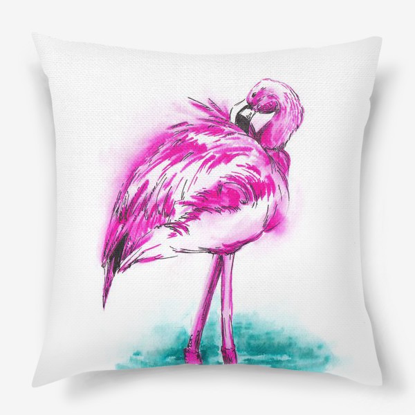 Подушка «Фламинго. Птицы»