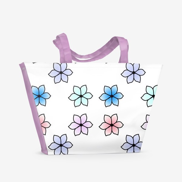 Пляжная сумка «Пестрые цветочки»