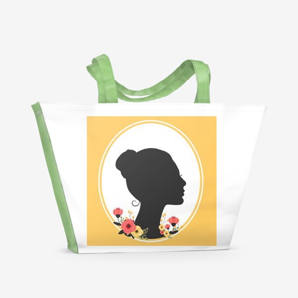 Пляжная сумка «женский профиль»
