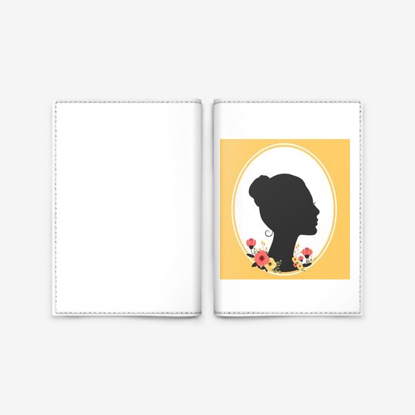 Обложка для паспорта &laquo;женский профиль&raquo;