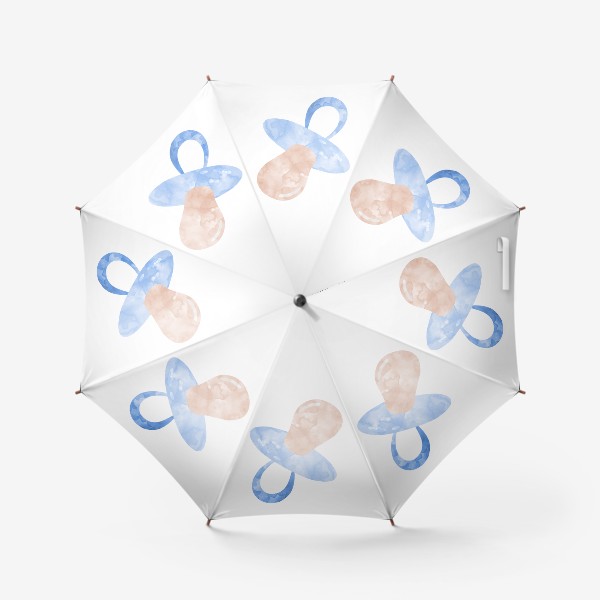 Зонт «Голубая акварельная соска»