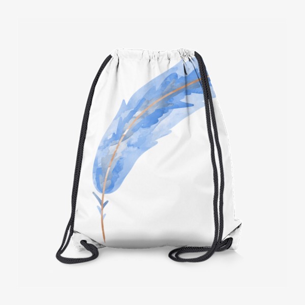 Рюкзак «Голубое акварельное перо»