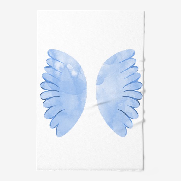 Полотенце «Голубые акварельные крылья»