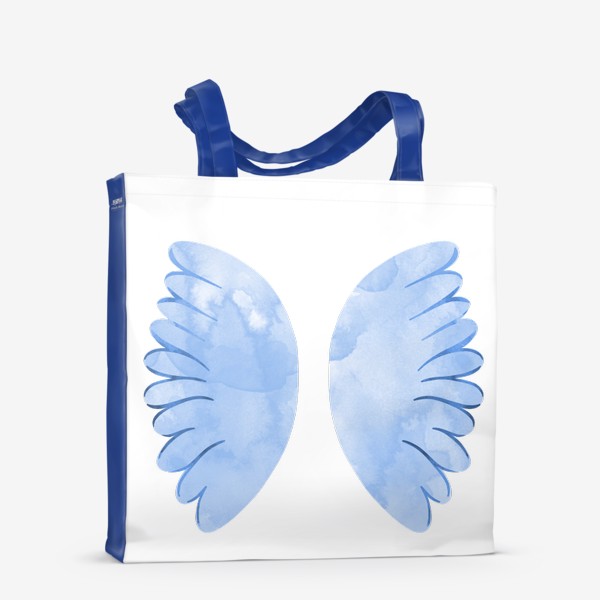 Сумка-шоппер «Голубые акварельные крылья»