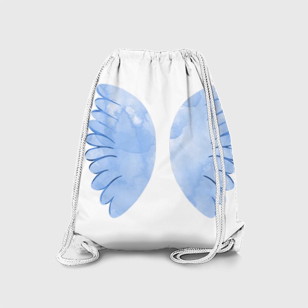 Рюкзак «Голубые акварельные крылья»