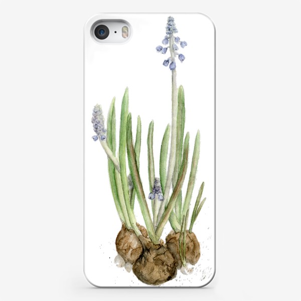 Чехол iPhone «Акварельный цветок - нежный весенний гиацинт.»