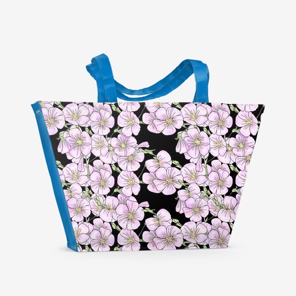 Пляжная сумка «Розовые незабудки»