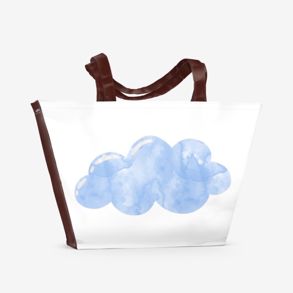 Пляжная сумка «Голубое акварельное облако»