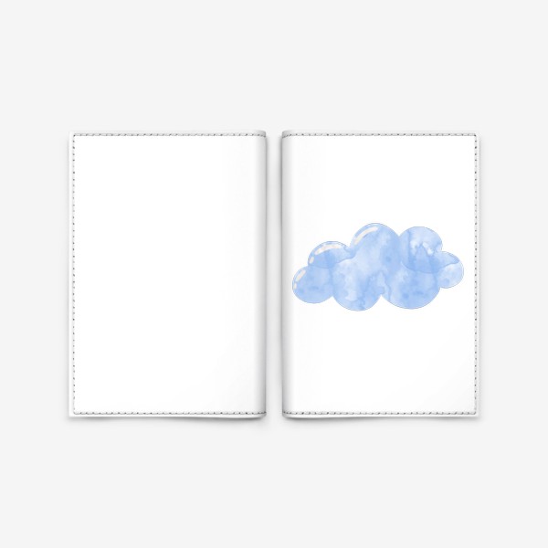 Обложка для паспорта &laquo;Голубое акварельное облако&raquo;