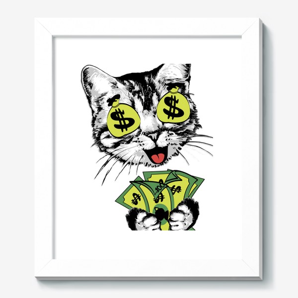 Картина «Котенок с деньгами»