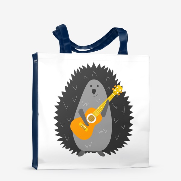 Сумка-шоппер «Ёжик с оранжевой гитарой»