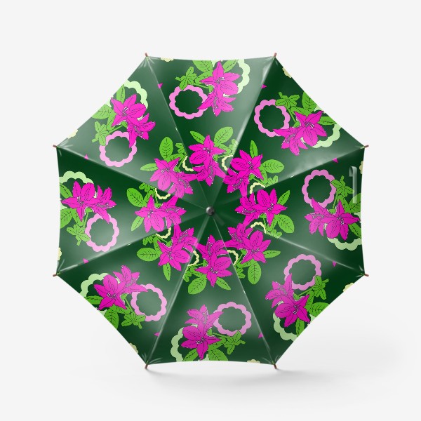 Зонт «Цветы и кольца»