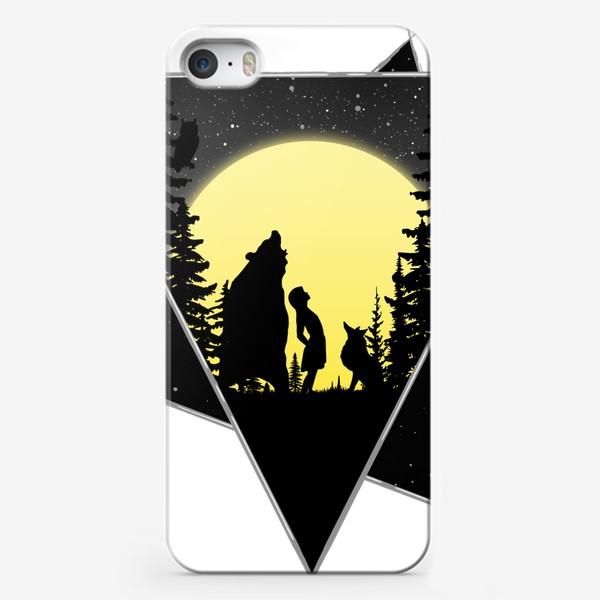 Чехол iPhone &laquo;Лесные Друзья. Медведь и Девочка.&raquo;