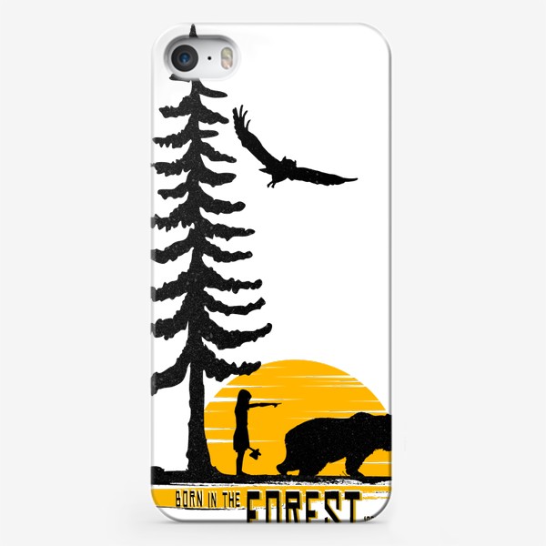 Чехол iPhone «Лесные Друзья. Медведь и Девочка.»