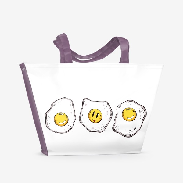 Пляжная сумка «Яичница рада видеть тебя!»