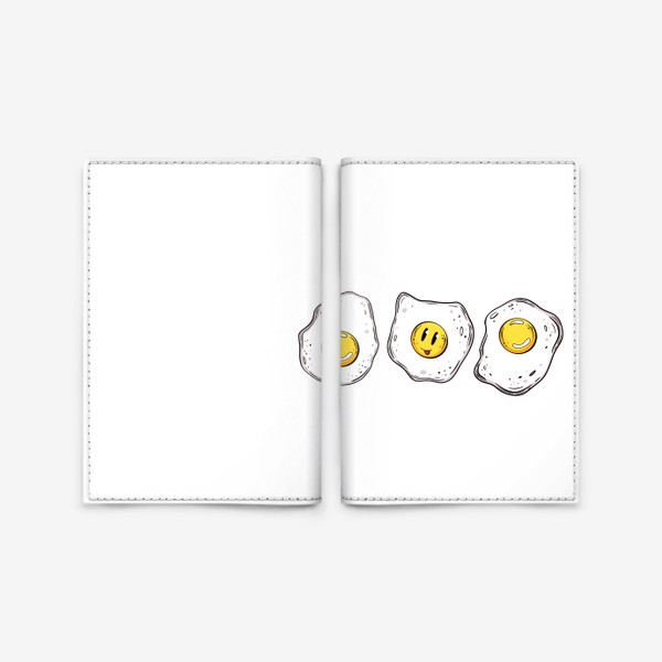Обложка для паспорта «Яичница рада видеть тебя!»