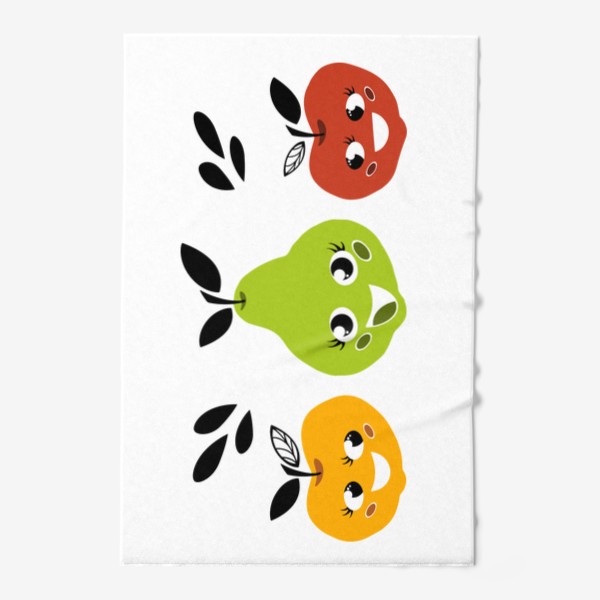 Полотенце &laquo;Весёлые фрукты: яблоко и груша&raquo;