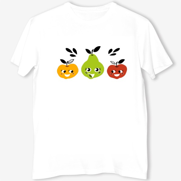 Футболка &laquo;Весёлые фрукты: яблоко и груша&raquo;