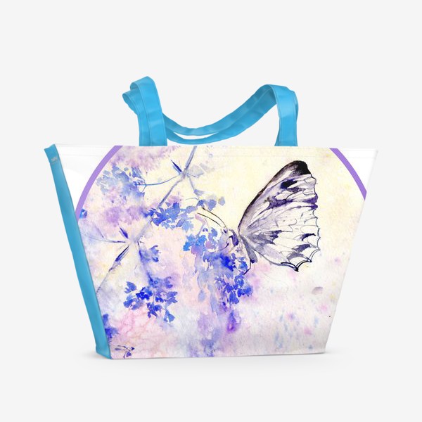Пляжная сумка «бабочка в круге»