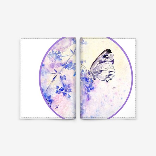 Обложка для паспорта «бабочка в круге»