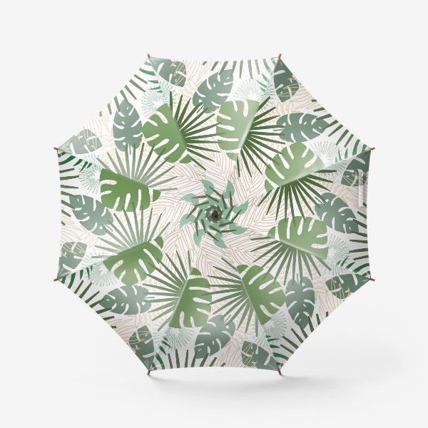 Зонт &laquo;Тропическая листва. Паттерн с листьями.&raquo;