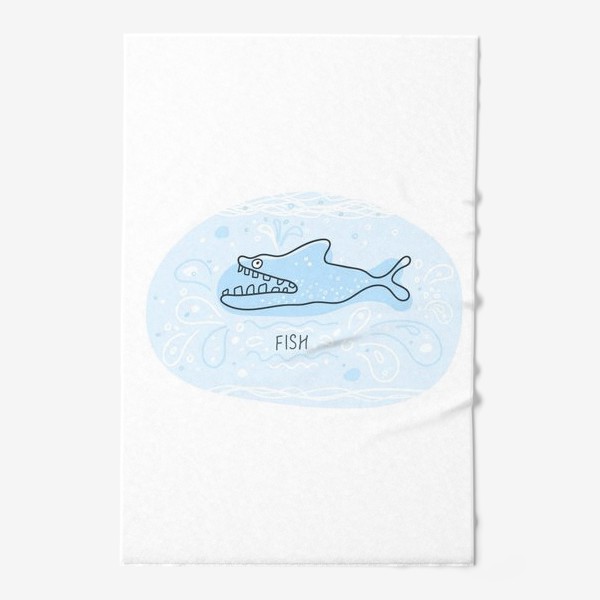 Полотенце &laquo;Акула. Рыба в синем море. Скетч&raquo;