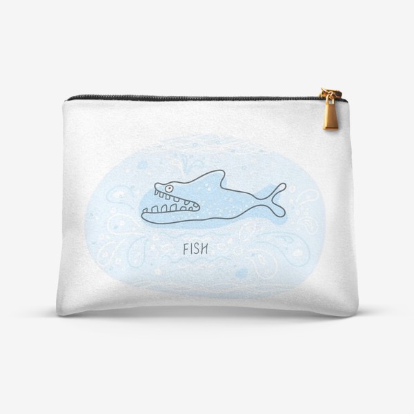 Косметичка «Акула. Рыба в синем море. Скетч»