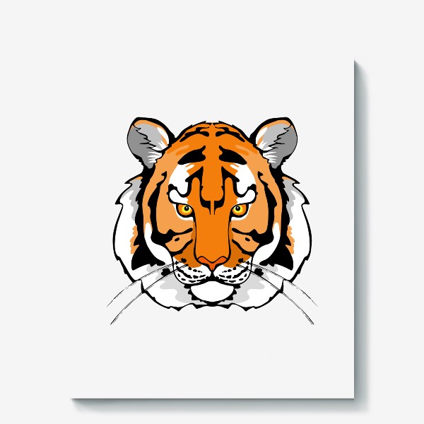 Холст «Тигр на прозрачном фоне.»