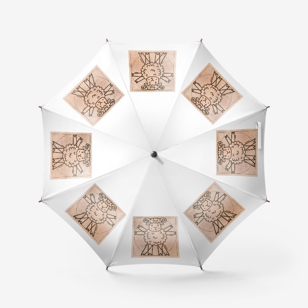 Зонт «Витрувианский овен. Подарок для овна»