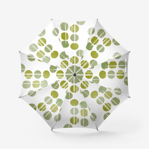 Зонт &laquo;Паттерн с зелеными потертыми кругами.Круги с потертой текстурой.&raquo;