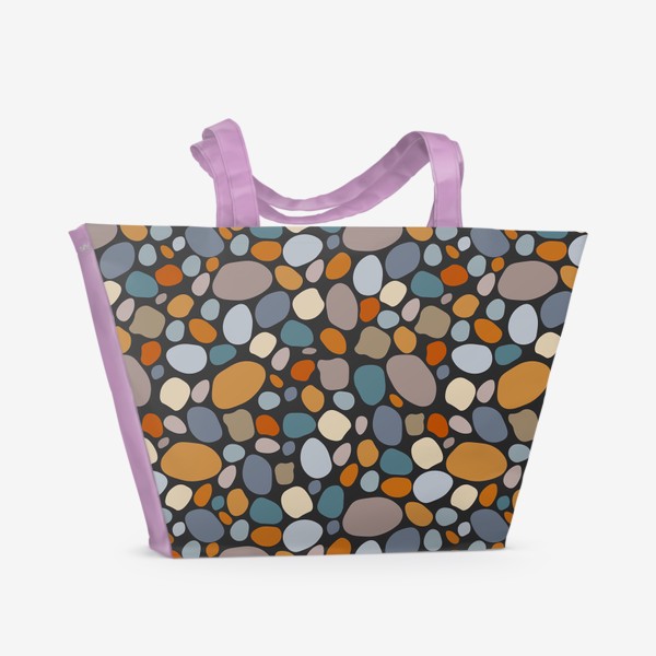 Пляжная сумка «Морские камушки. Паттерн с морскими камнями.»