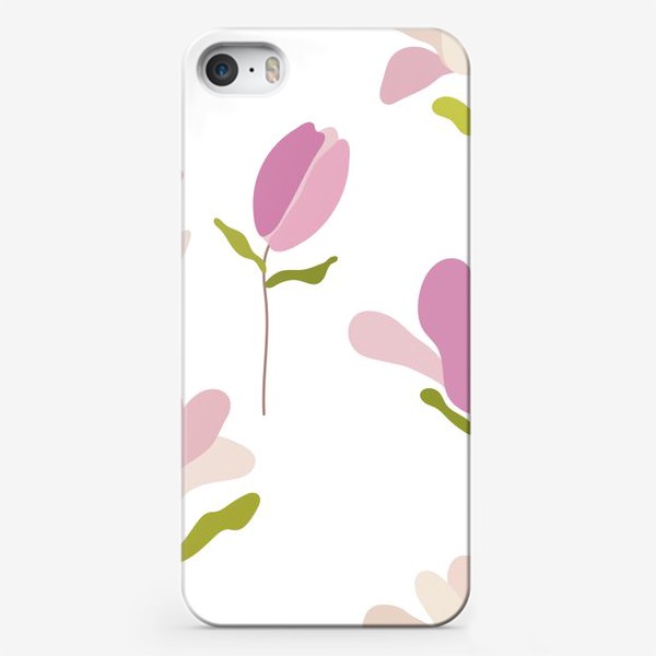 Чехол iPhone «Магнолия. Цветочный паттерн»
