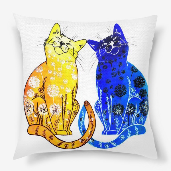 Подушка «Довольные котики»